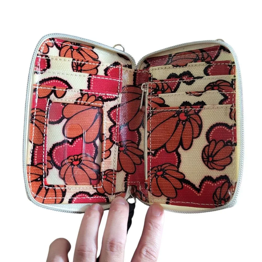 Sakroots Organizer‎ Wallets Set of 2 Colorful Floral Birds Boho Hippie Peace EUC